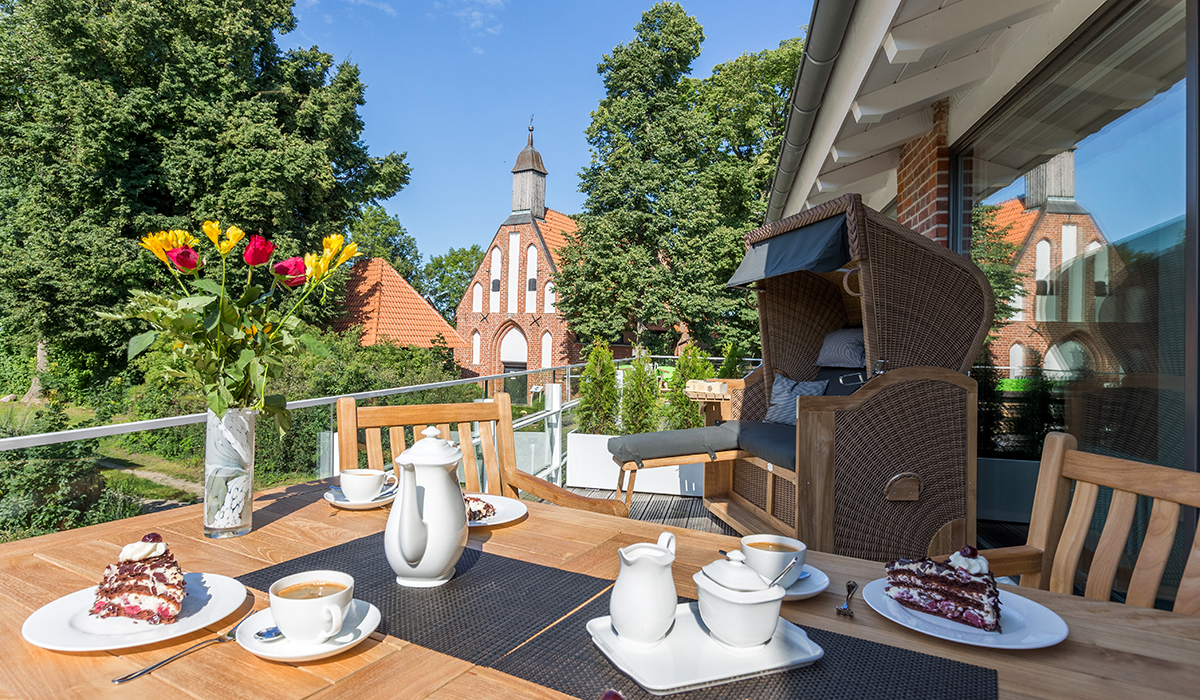 „Alte Scheune am Focker Strom“ - Ferienhaus auf Ummanz Appartement Ferienhaus Balkon